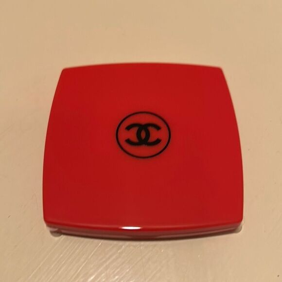 Chanel Double Sided Cosmetic Mirror Red Duo Travel Makeup Gift CC Logo New - Picture 4 of 11